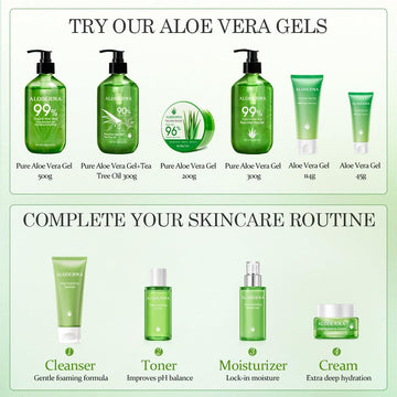 Aloderma Gel Aloe Vera, multiusos para piel y cabello.