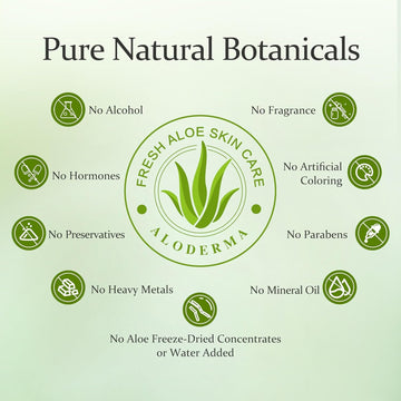 Aloderma Gel Aloe Vera, uso diario sin sensación grasa.