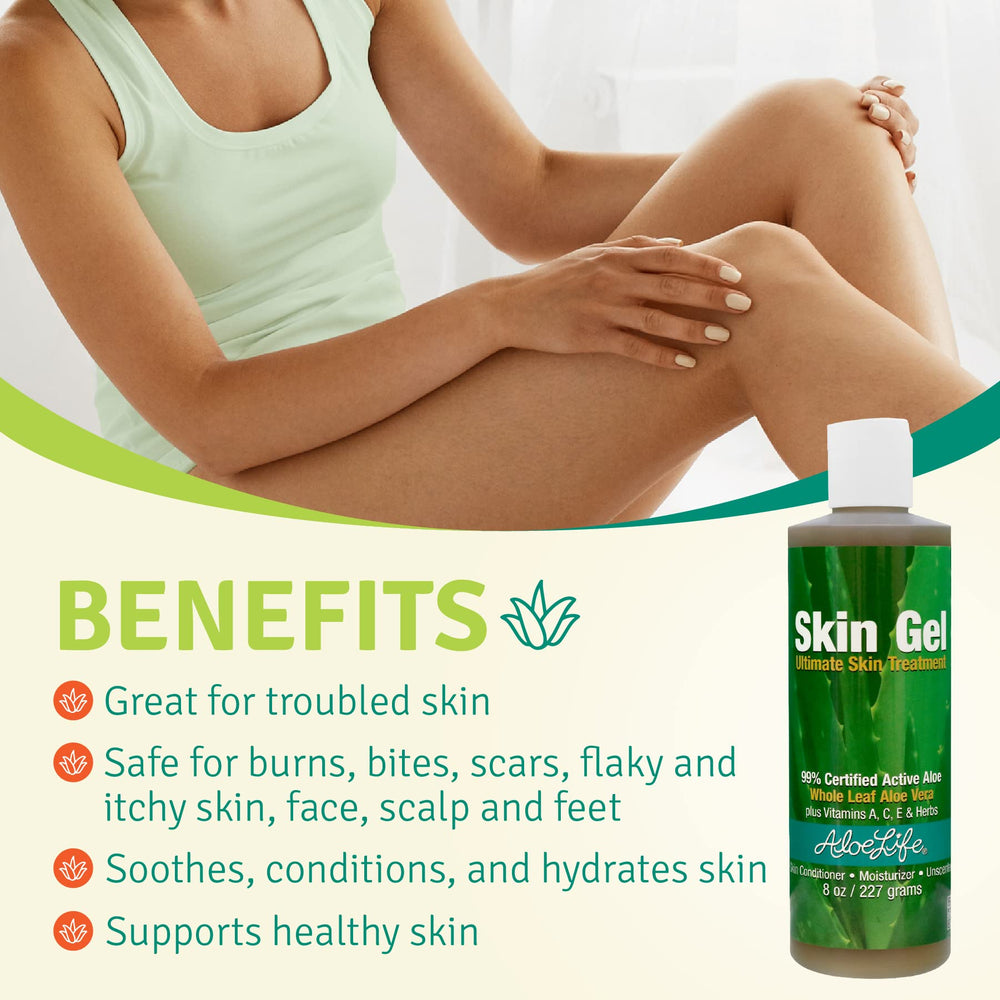 Close-up of Aloe Life yellow sap signaling natural skin support.
