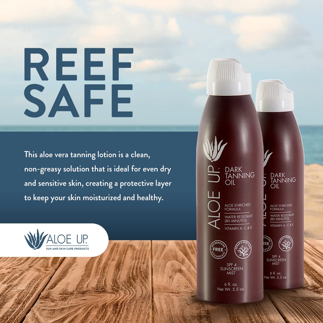Aloe Up protección moderada: opción de bronceado con cuidado solar.