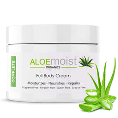 AloeMoist crema de rostro y cuerpo 8 oz, hidratación profunda para piel seca.