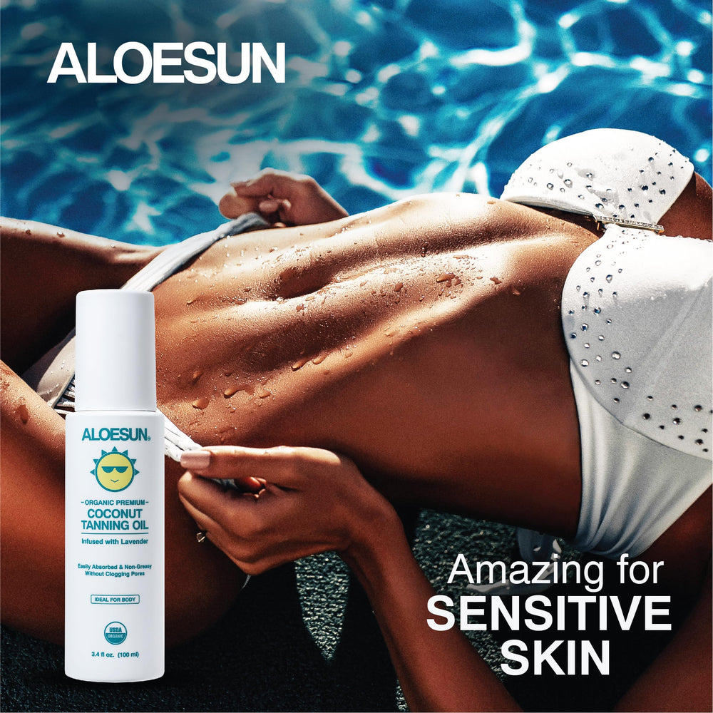 ALOESUN Aceite lavanda: aroma relajante que acompaña el bronceado.