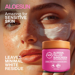ALOESUN protector solar textura ligera; se desliza sin dejar grasa