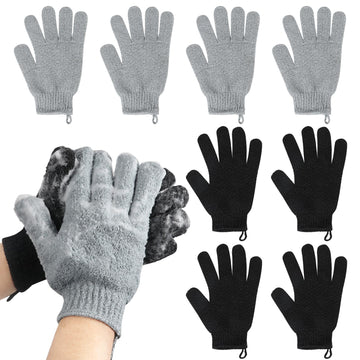 Guantes exfoliantes Alotpower de dos caras para manos grandes, exfolian y suavizan la piel