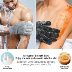 Textura doble de Alotpower para exfoliar y limpiar durante la ducha