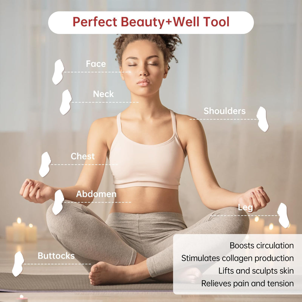 ALOYGUZ gua sha detalle masaje linfático, revitaliza la piel y reduce hinchazón