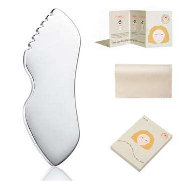 ALOYGUZ gua sha detalle para la frente, promueve relajación facial y contorno definido