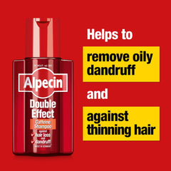 Alpecin Double Effect Shampoo, textura cremosa para una aplicación cómoda.