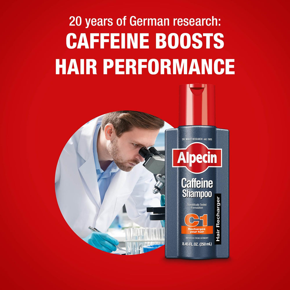 Alpecin Rutina Diaria Cabello Firme: uso diario para cabello más sólido.