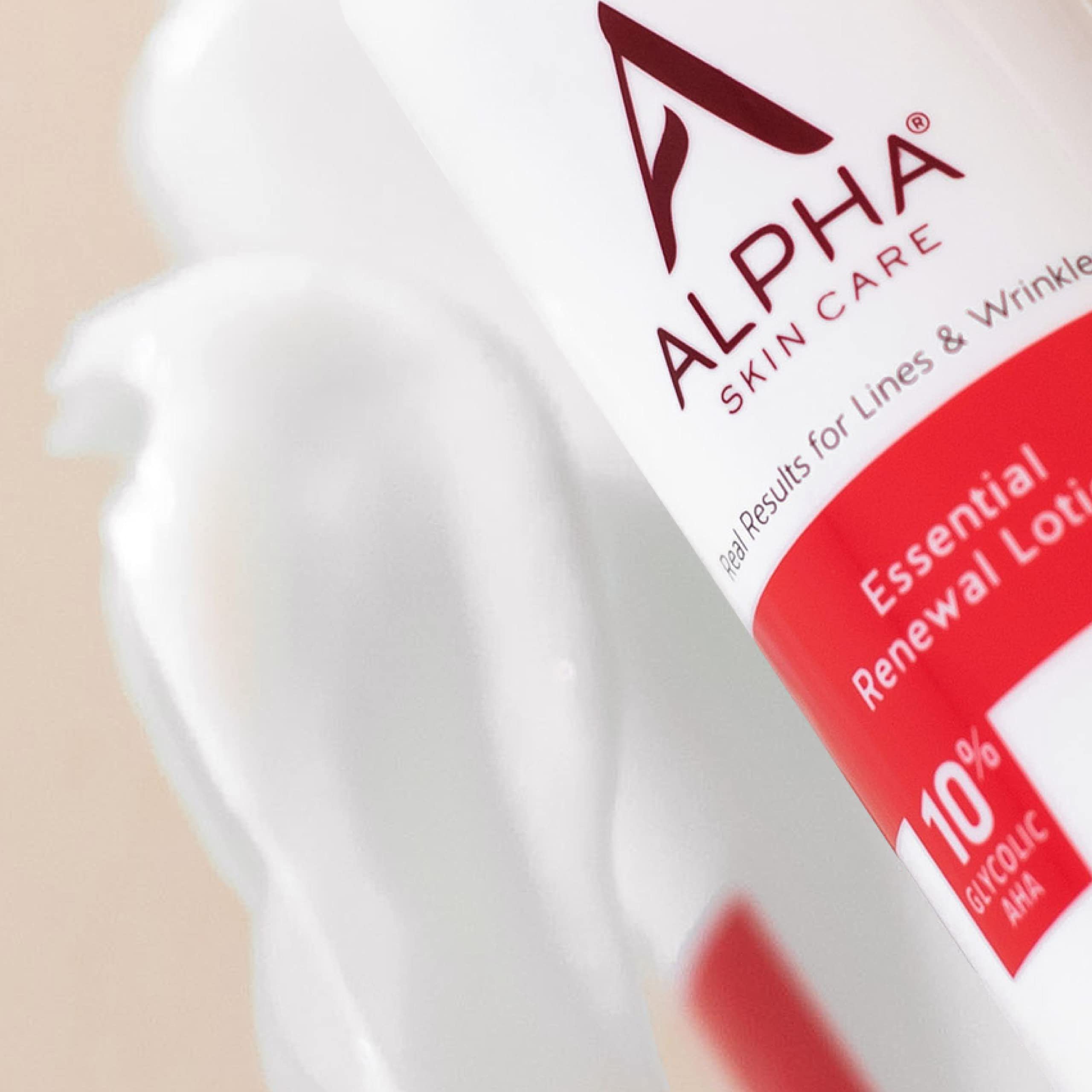 Aplicación en rostro y cuello con la loción Alpha.