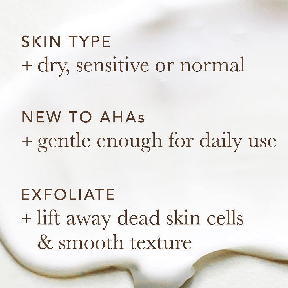 Fórmula libre de fragancias y parabenos con exfoliación suave.