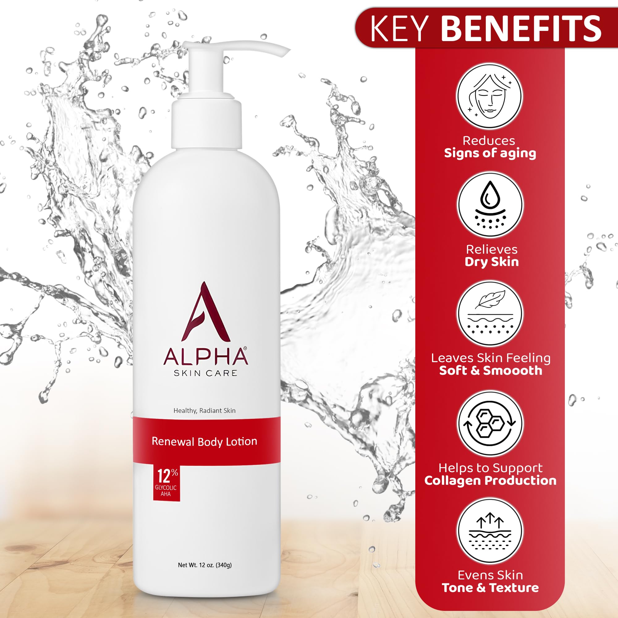 Textura cremosa de Alpha Skin Care para piel suave.