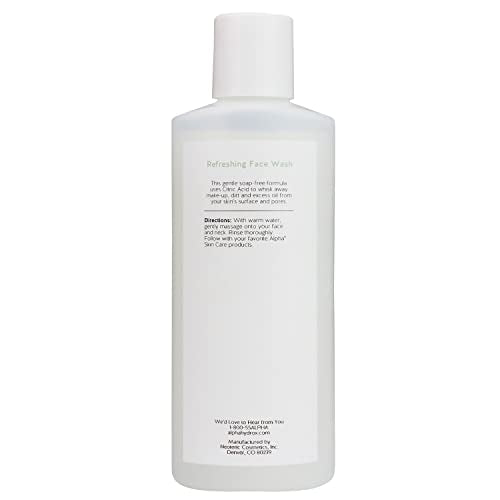 Alpha Skin Care textura gel fresca para uso diario y limpieza suave.