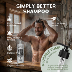 Alpine Provisions champú libre de sulfatos y vegano; cuidado suave para todo tipo de cabello.