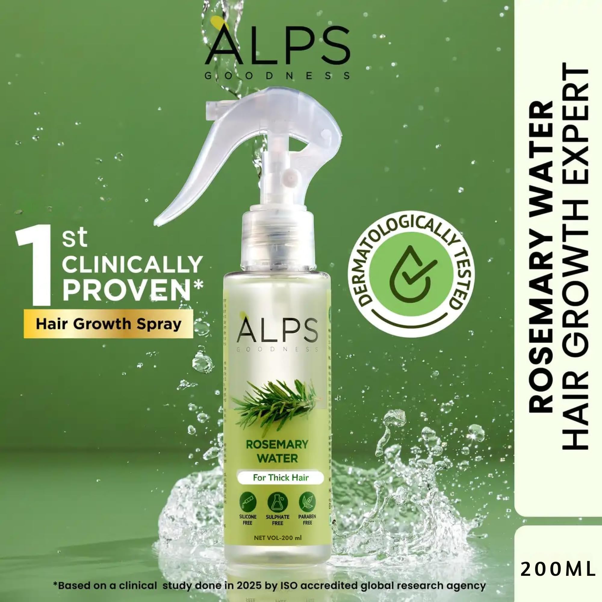 Alps Goodness romero atomizador-uso-diario: revitaliza cabello para brillo ligero y no graso.