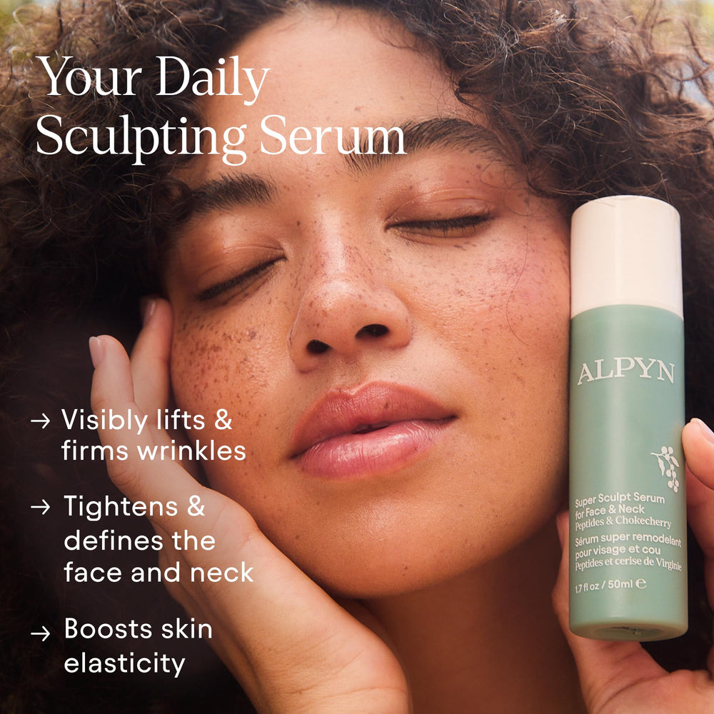 Textura gel ligero de ALPYN Super Sculpt Suero para piel fresca.