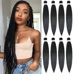 Alrence cabello trenza preestirado 30 pulgadas para peinados duraderos.