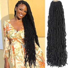Alrence Faux Locs cabellos de ganchillo 30 pulgadas para un look largo y natural