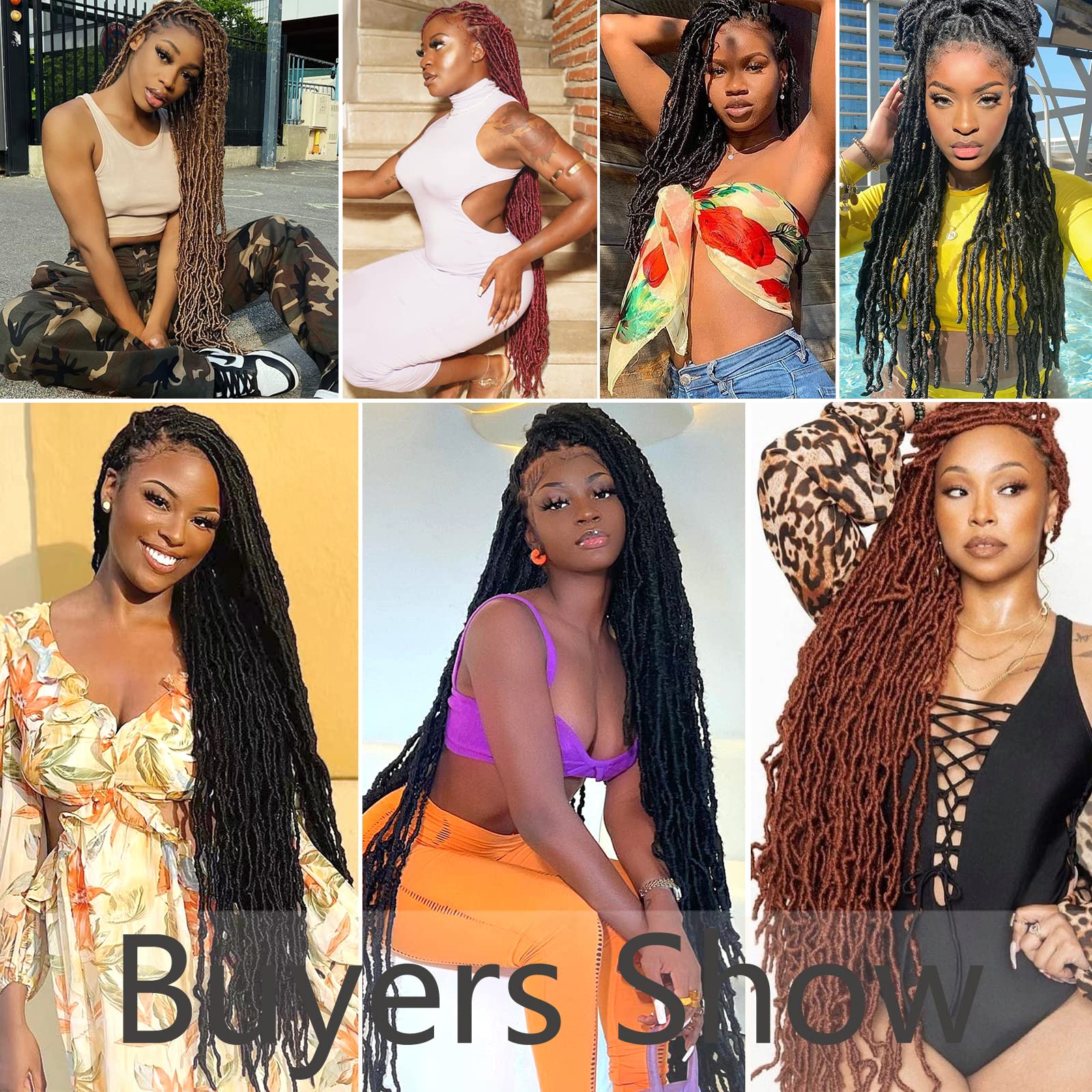 Alrence Faux Locs estilo protector para cambios de look sin dañar