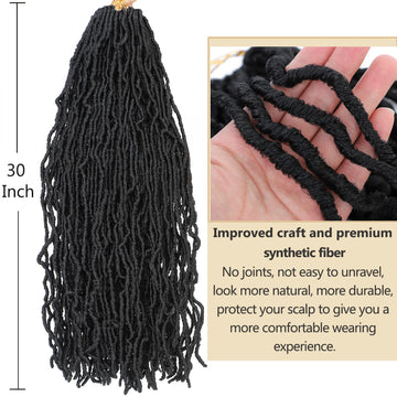 Alrence Faux Locs siete paquetes para volumen completo
