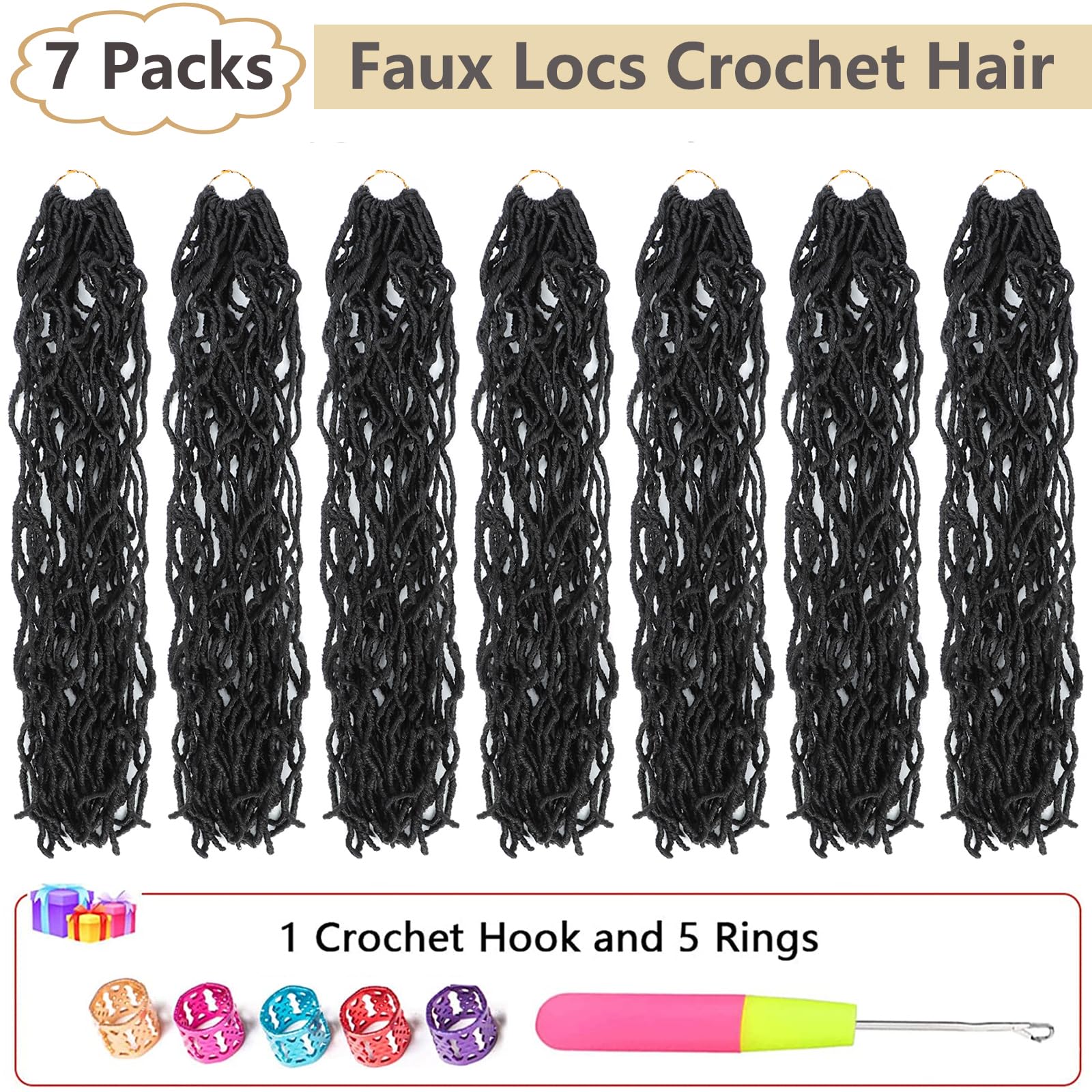 Alrence Faux Locs textura natural suave para un peinado cómodo