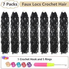 Alrence Faux Locs textura natural suave para un peinado cómodo