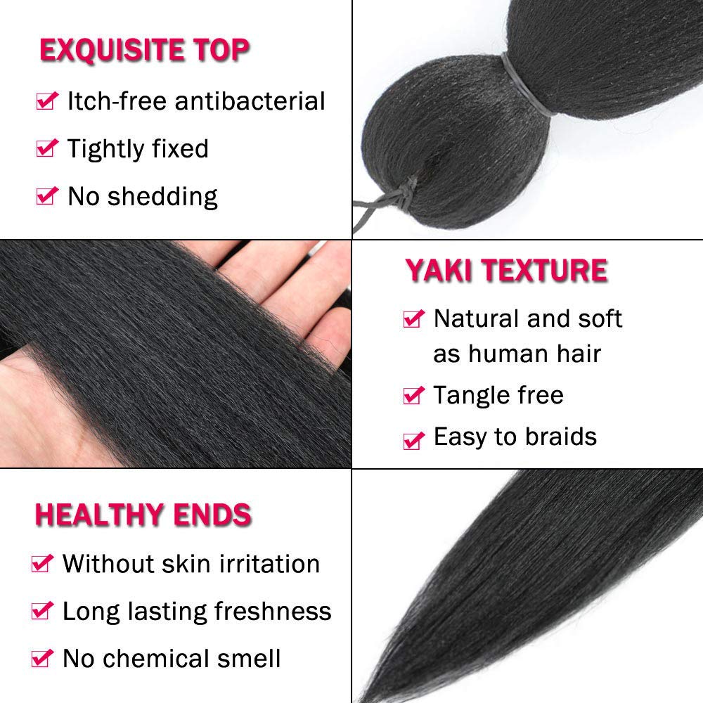 Textura Yaki de pelo sintetico con acabado natural.