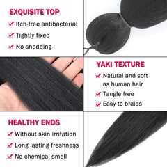 Textura Yaki de pelo sintetico con acabado natural.