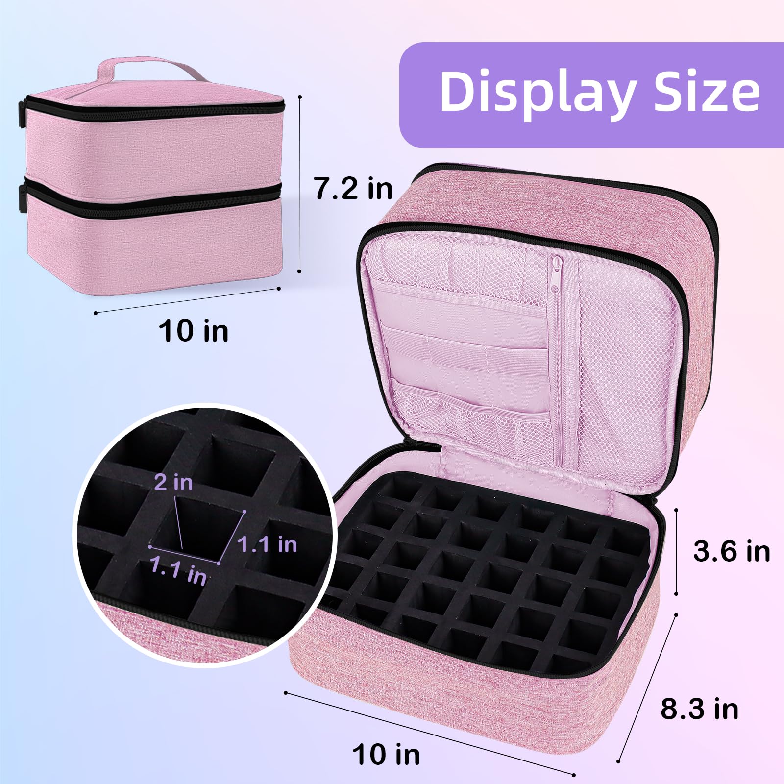 Diseño portátil y compacto para manicuras en casa o en cliente.