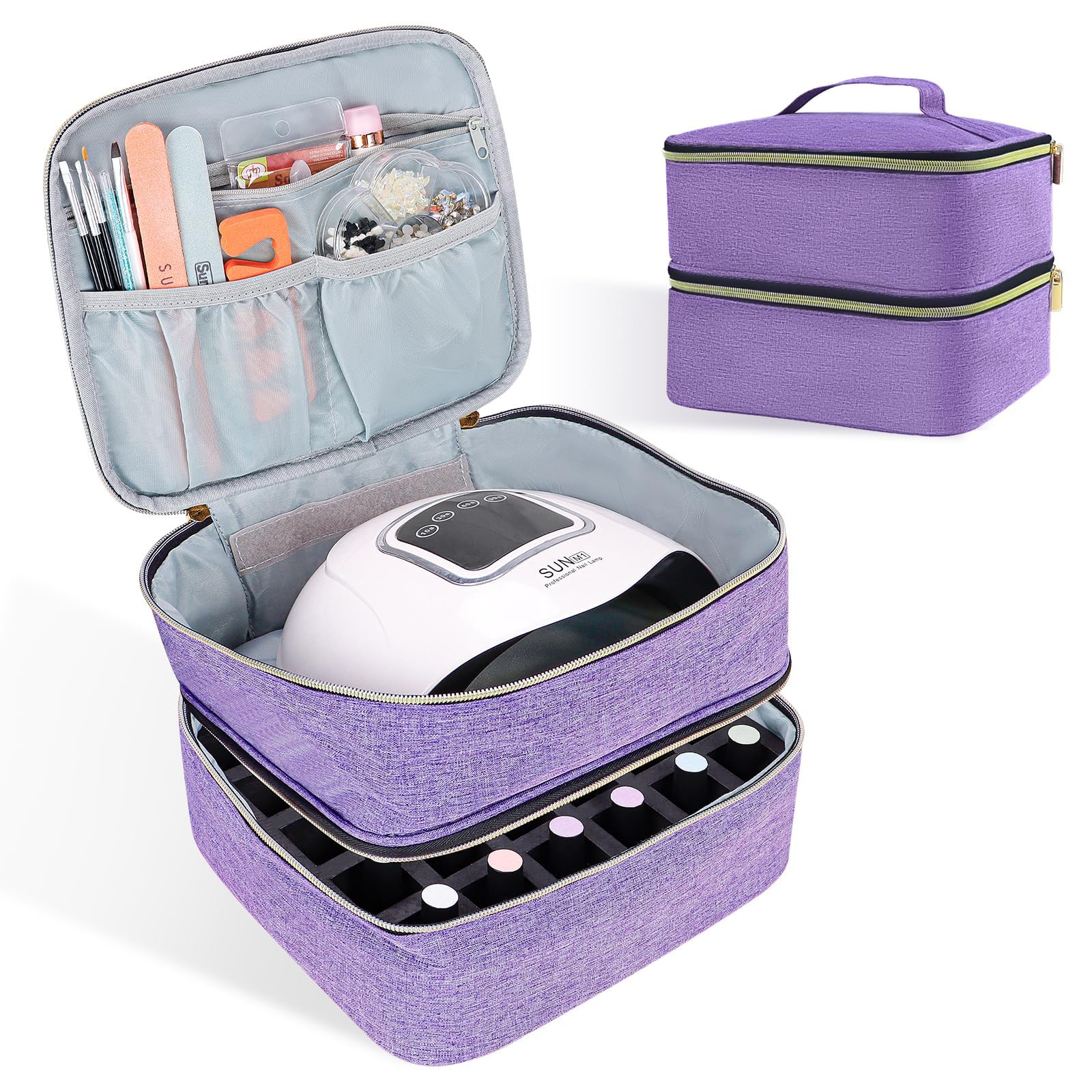 ALSLEA organizador de esmaltes para 30 botellas, perfecto para orden y transporte.