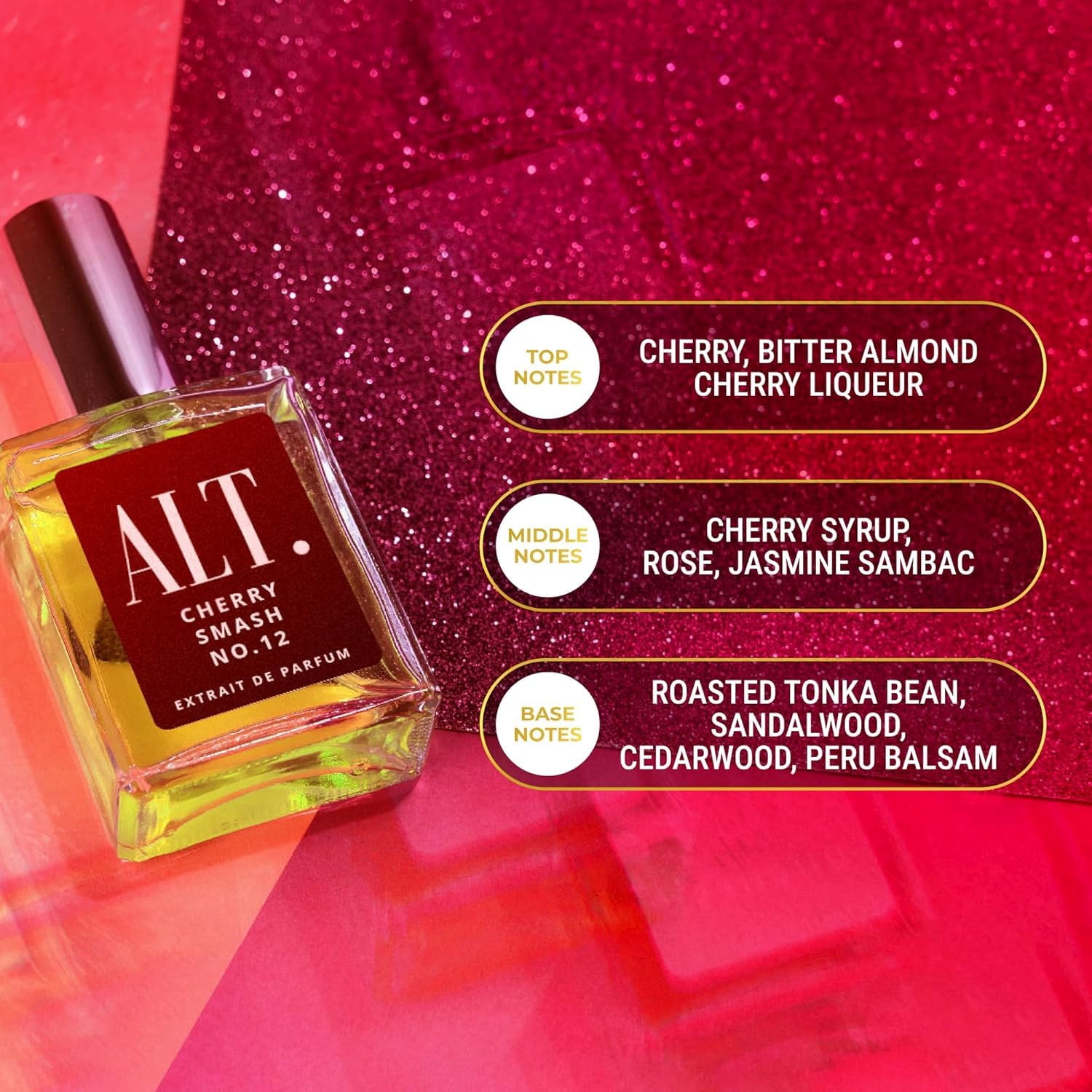 ALT. FRAGRANCES Cherry Smash: notas de cereza destacadas para realzar cualquier ocasión.