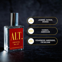 ALT Crystal 23, envase de lujo que aporta sofisticación al tocador.