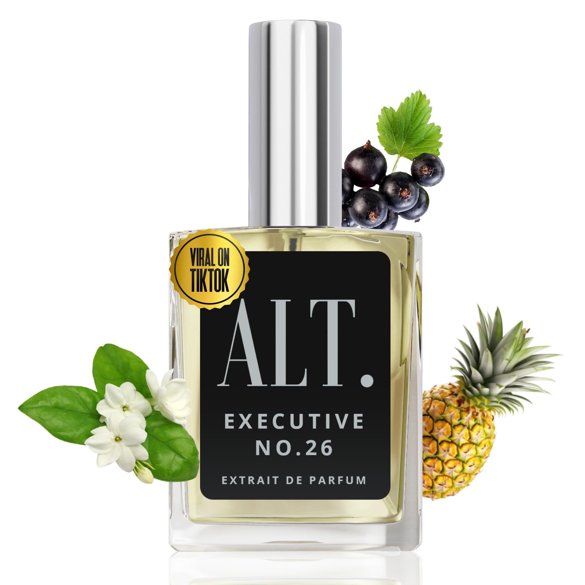 ALT. FRAGRANCES Executive 26, botella vertido: aroma duradero para todo el día.