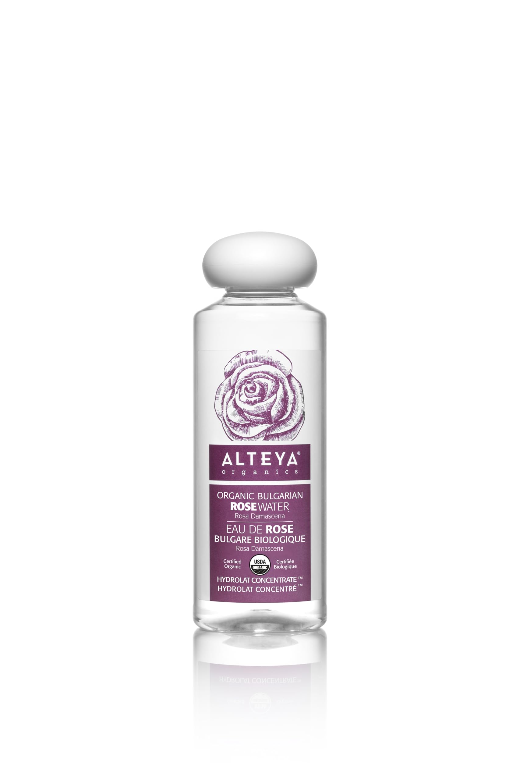 Alteya Organics agua de rosas tonico frasco: tonifica y refresca la piel.