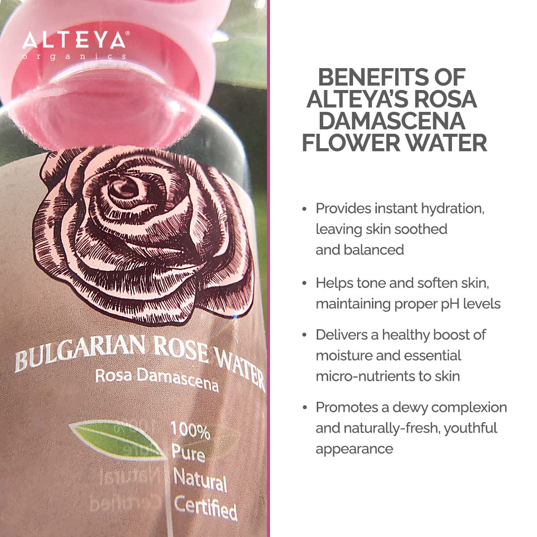 Alteya Organics utilisation quotidienne: brume rafraîchissante pour un effet hydratant léger.