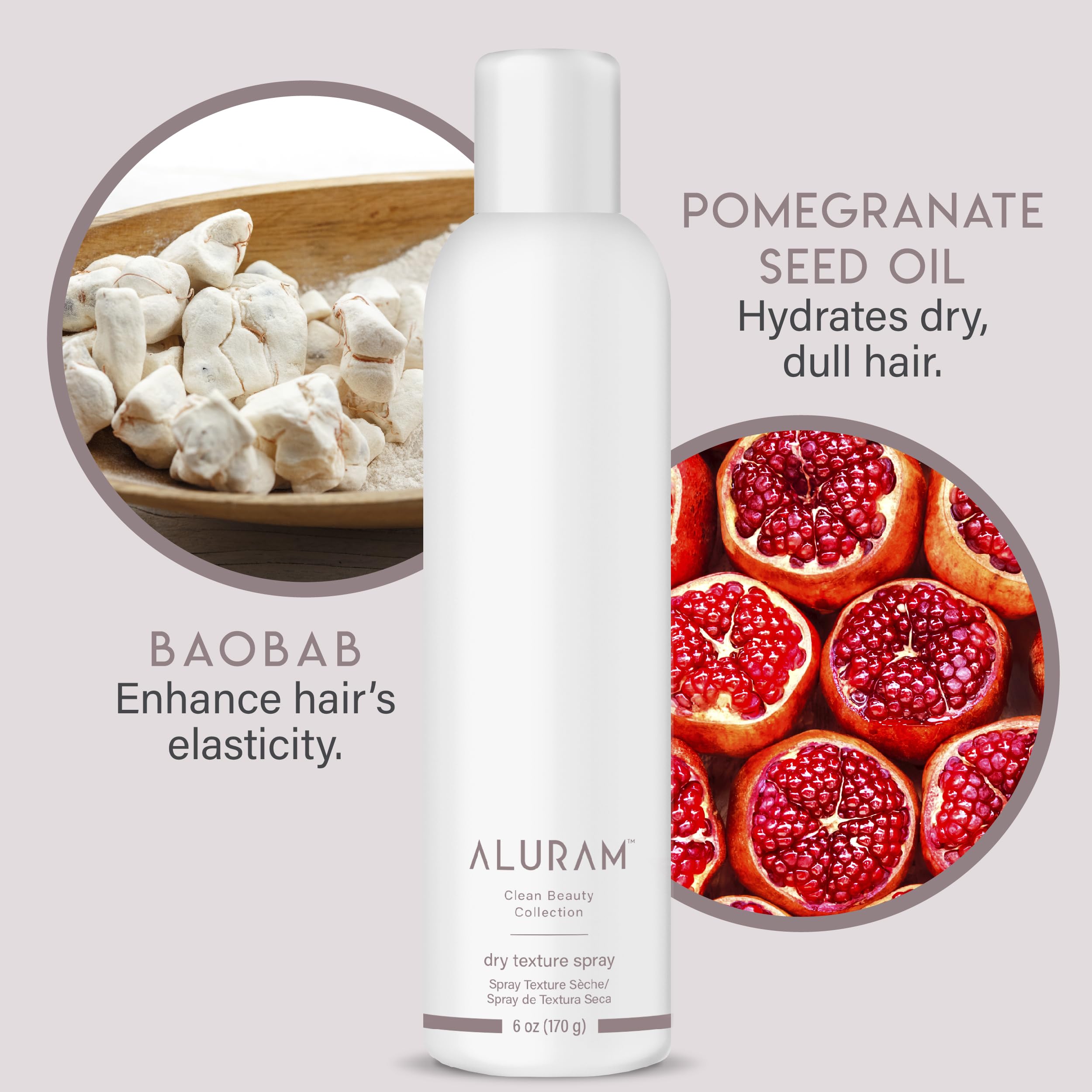 ALURAM Huile baobab et grenade – infusion nourrissante légère pour les cheveux.