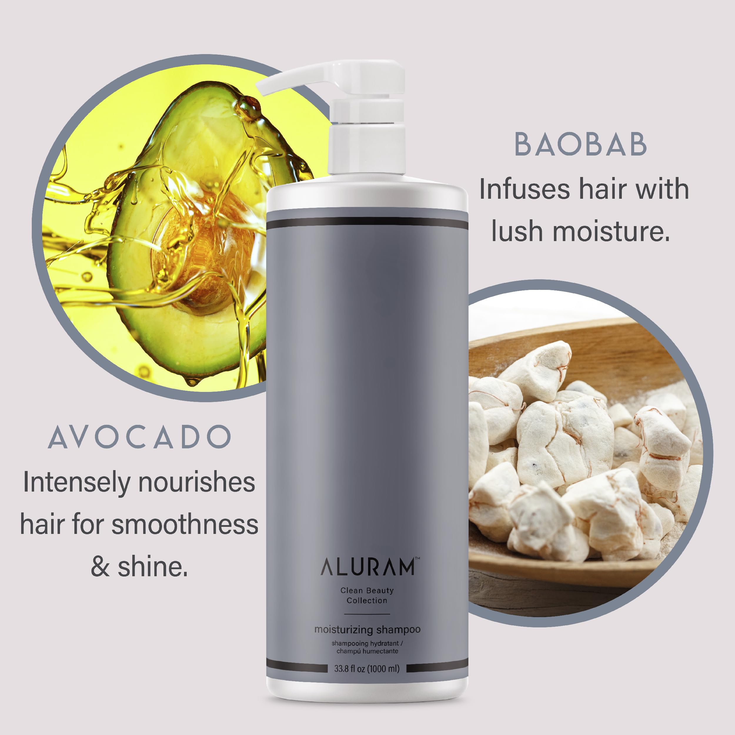 ALURAM shampoo brillo inmediato, cabello con vitalidad y color.