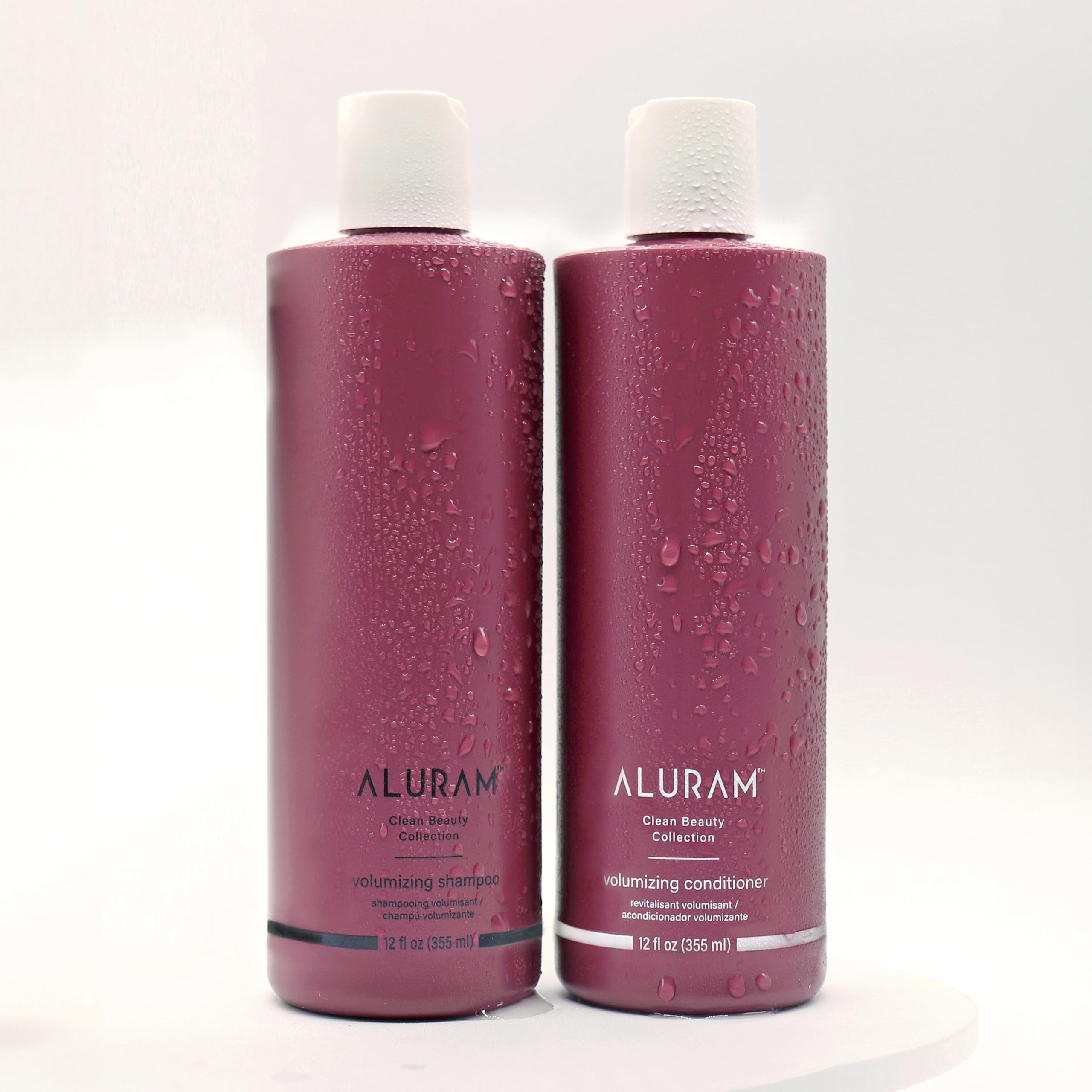Creamy ALURAM Volumizing Shampoo lather ready to cleanse and add body