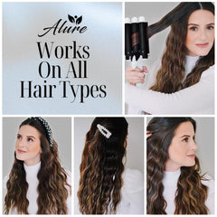 Alure con cerámica tourmalina ofrece calor uniforme y brillo en el cabello.