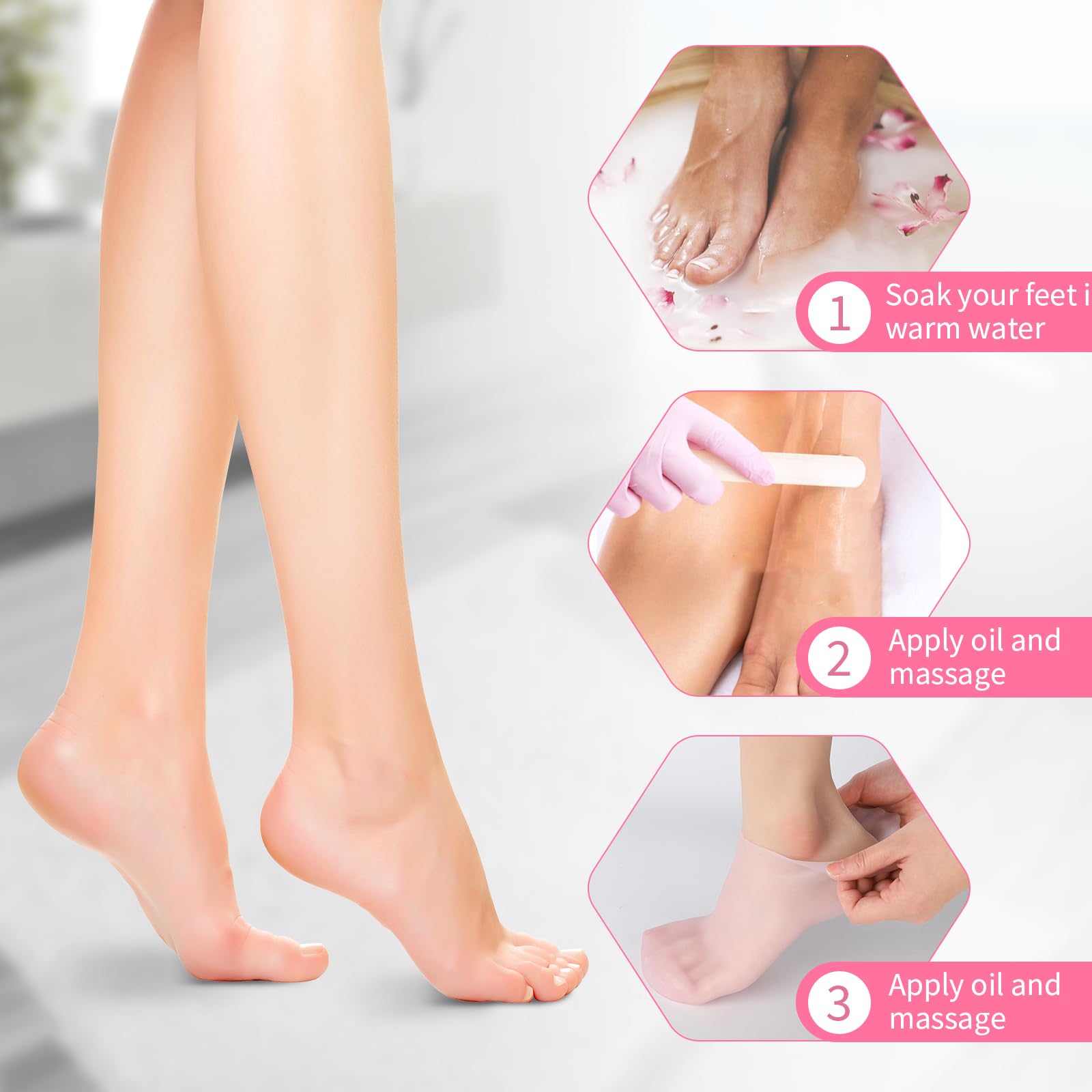 Calcetines de silicona ALUROICE lavables y reutilizables para cuidado sostenible
