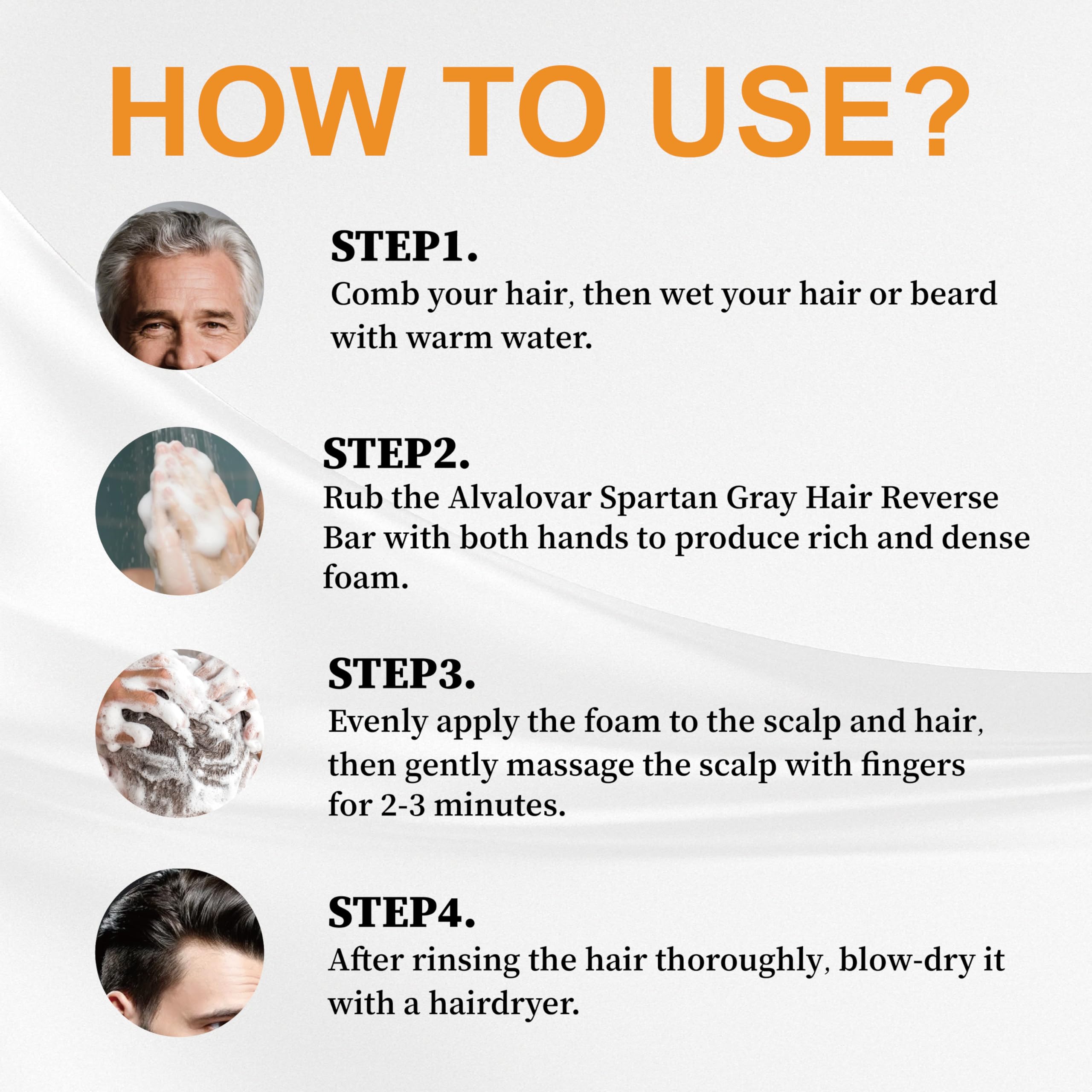 Alvalovar barra jabón negro para cabello, nutrición profunda en cuero cabelludo
