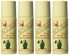Alvera desodorante de rodillo con aloe y almendras, empaque limpio y compacto.