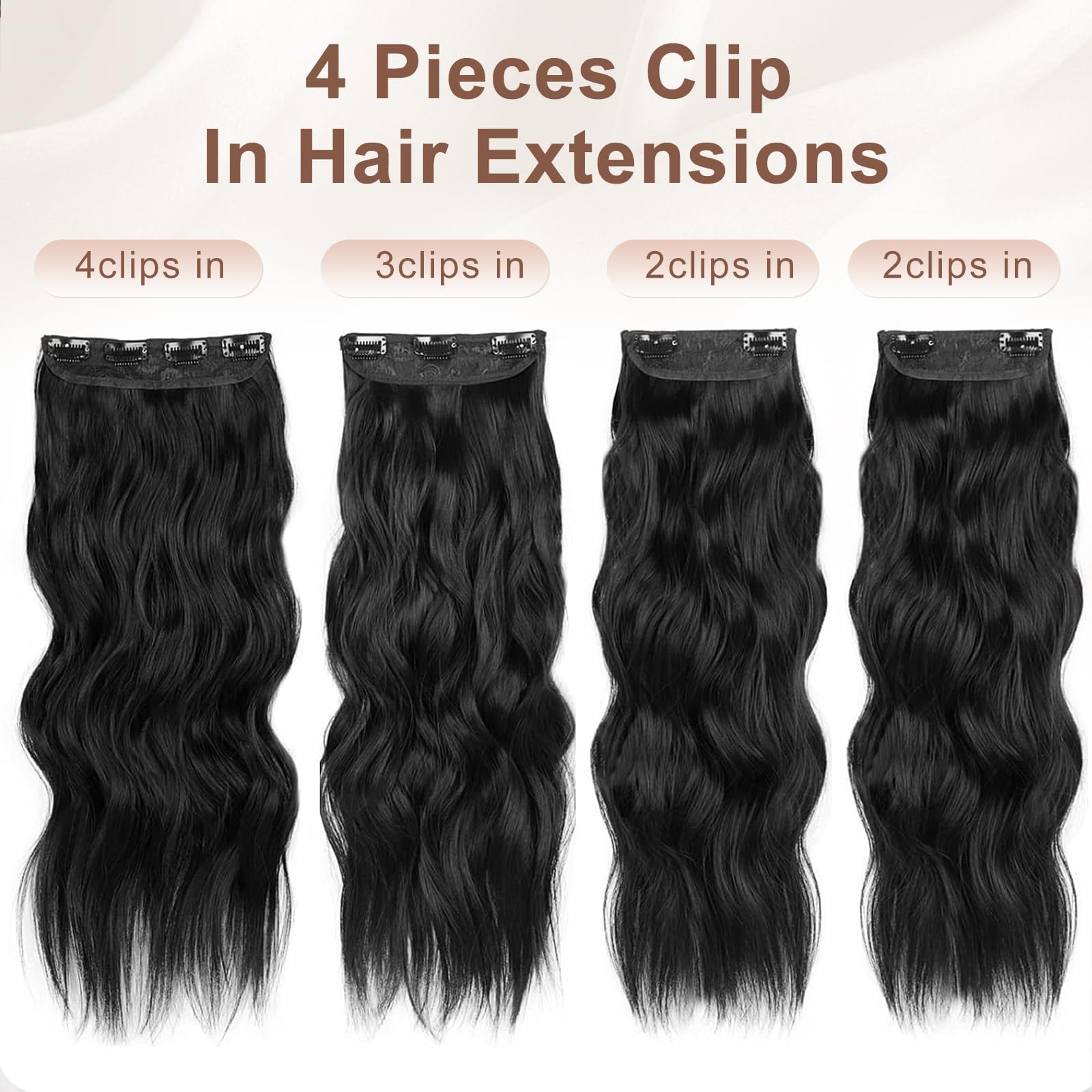 ALXNAN extensión con clip para viajes, cabello con estilo
