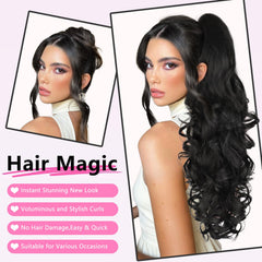 ALXNAN extensión de pelo rizado largo para aspecto natural.