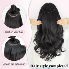 ALXNAN extensiones cambio de estilo en cinco minutos, look inmediato.