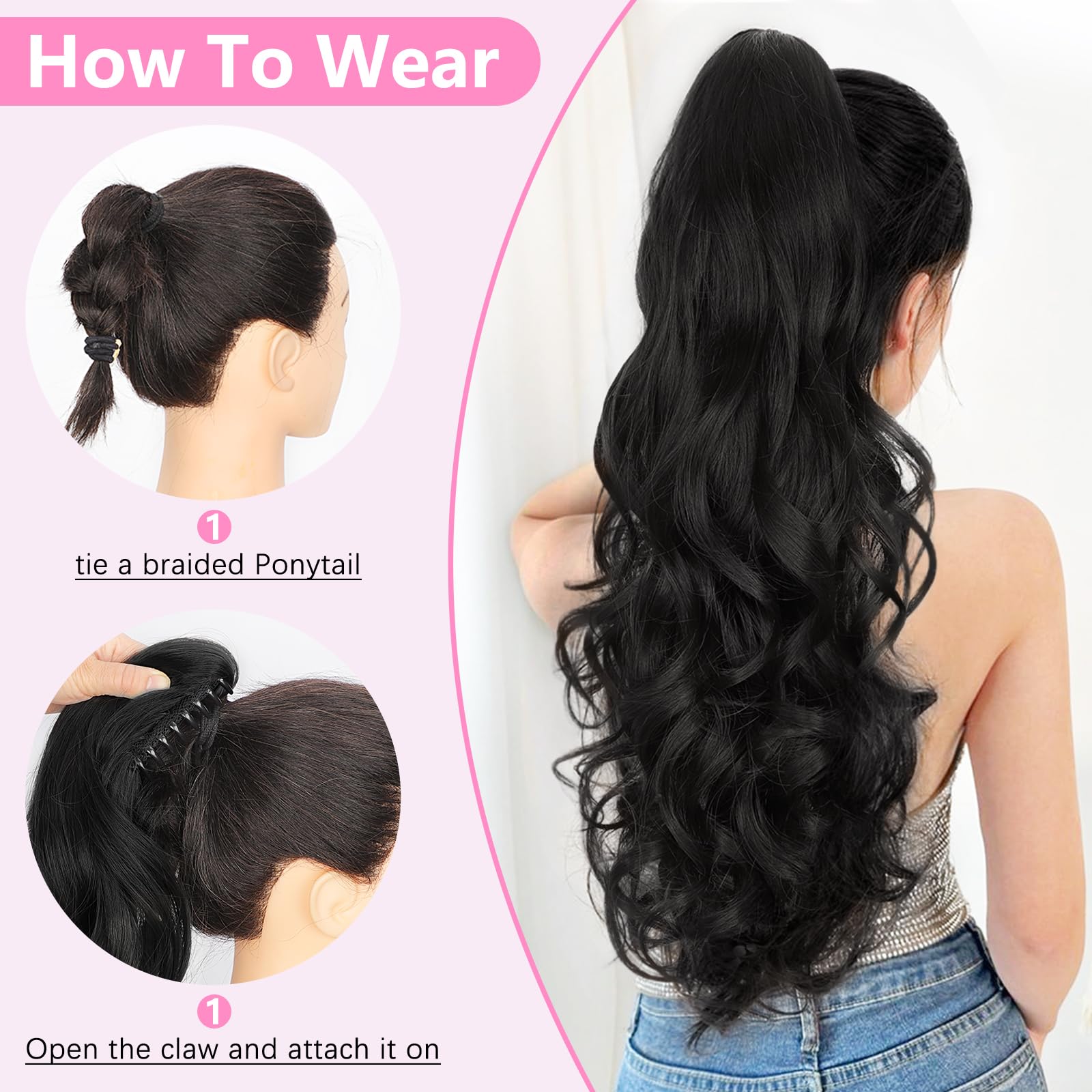 ALXNAN pinza garra para cabello, sujeción rápida y segura.