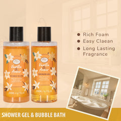 AM AROMANTRA baño burbujas Vanilla, experiencia relajante para casa.