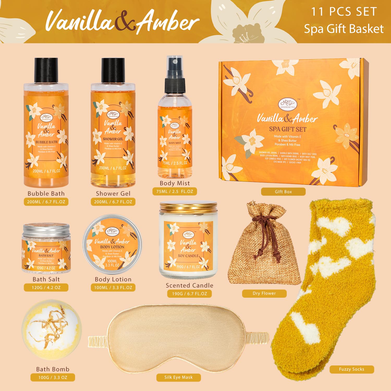AM AROMANTRA gel ducha Vanilla, aporta limpieza suave y aroma reconfortante.