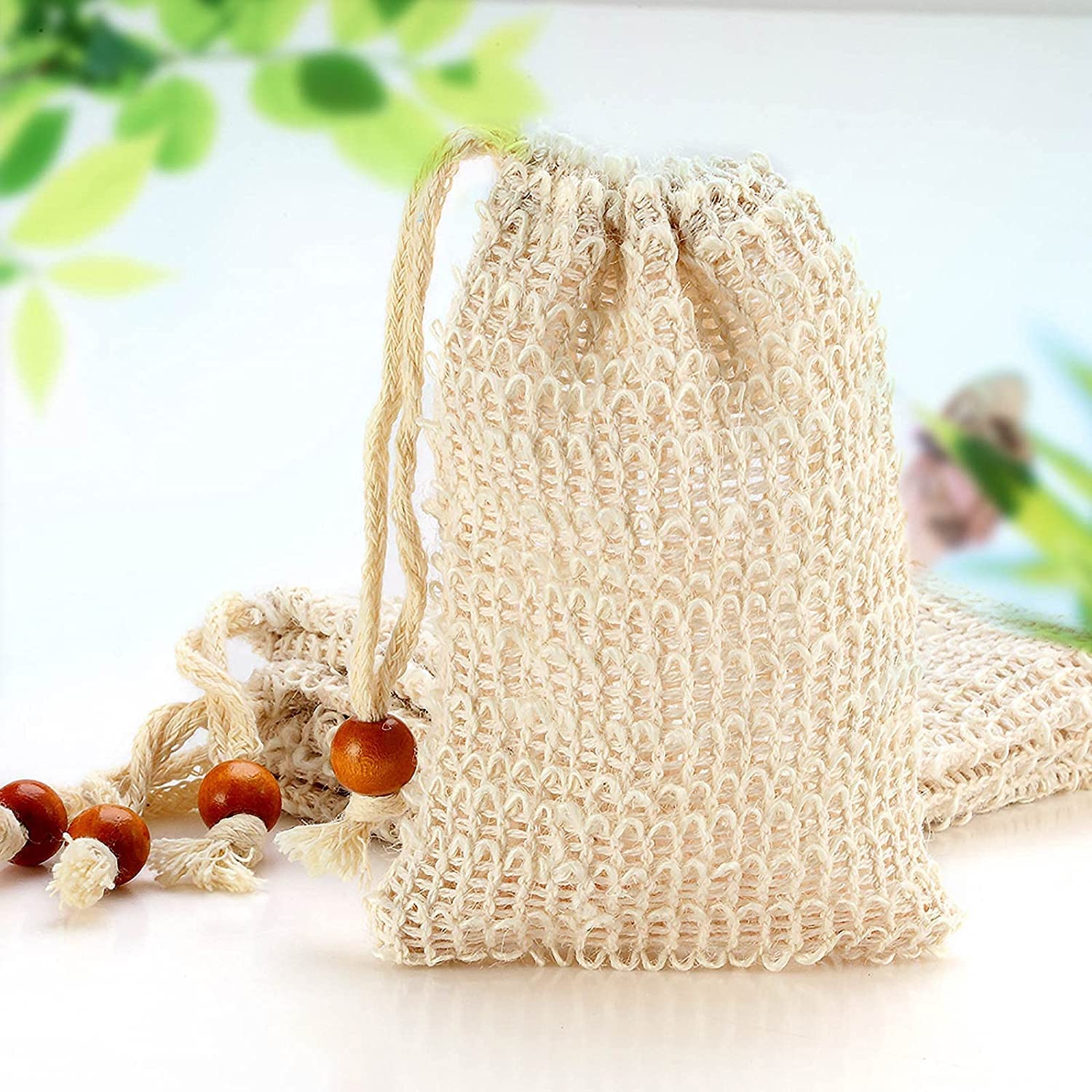 AMAHOMESA envase ecológico con bolsas de jabón, apta para compostar al final de su vida útil.