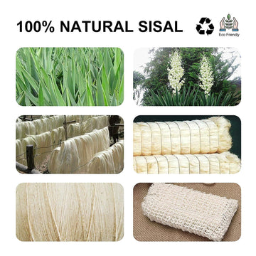 AMAHOMESA envase sin plástico, bolsa de jabón de sisal ecológica y apta para compostar.